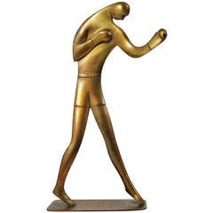 Carl Auböck Boxer Art Deco Sculpture 4