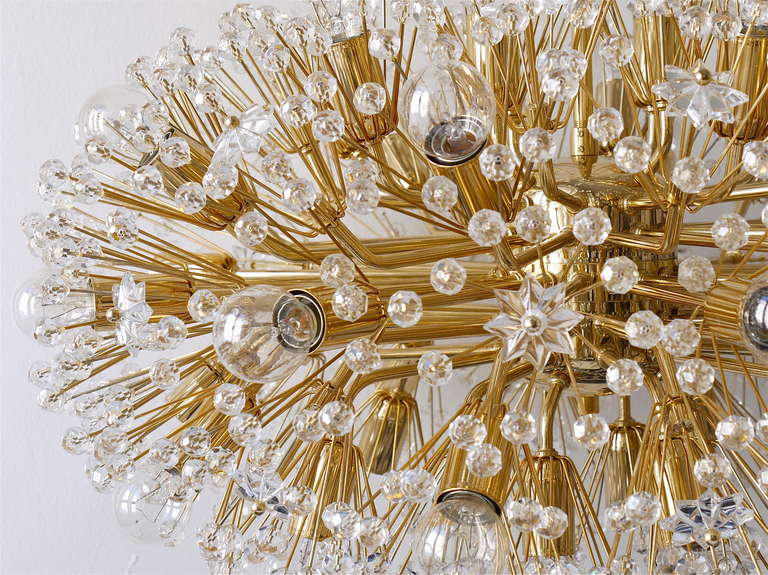 20th Century Huge Gold-Plated Blowball Chandelier by Emil Stejnar Rupert Nikoll, Vienna