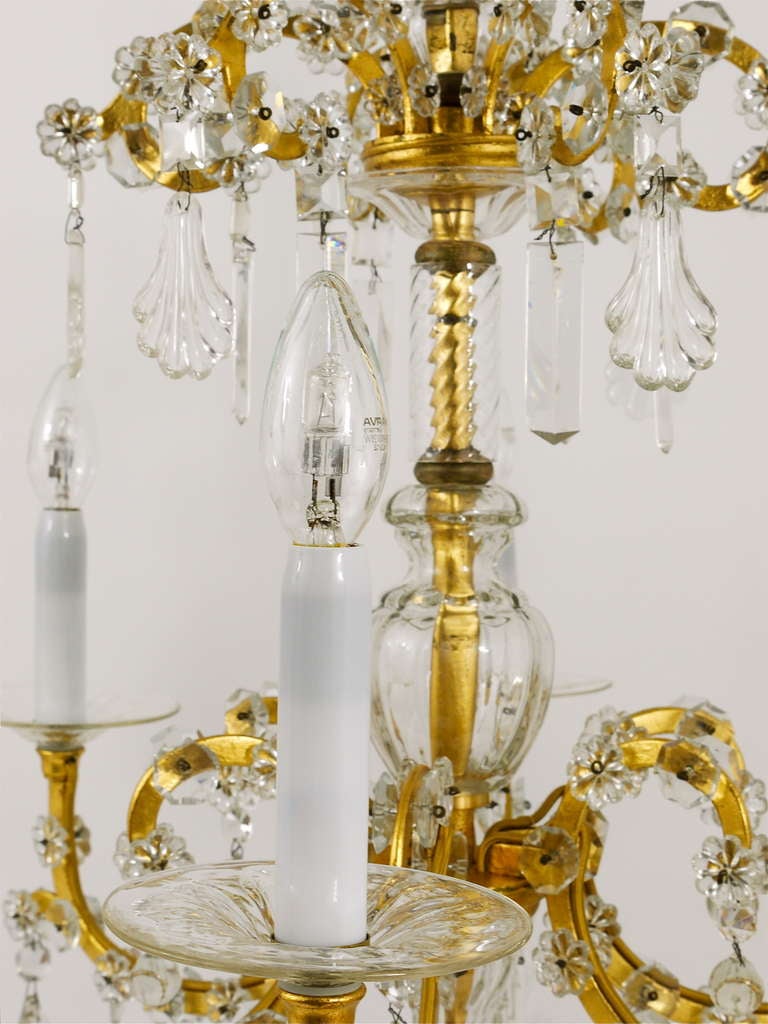 Lobmeyr Baroque Maria Theresia Parlor Chandelier, Crystal Glass, Vienna, 1940s For Sale 1