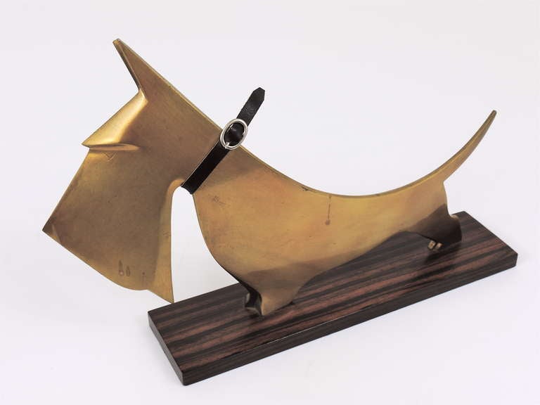 Mid-20th Century Carl Auböck Scotch Terrier Art Deco Sculpture from the 1920s