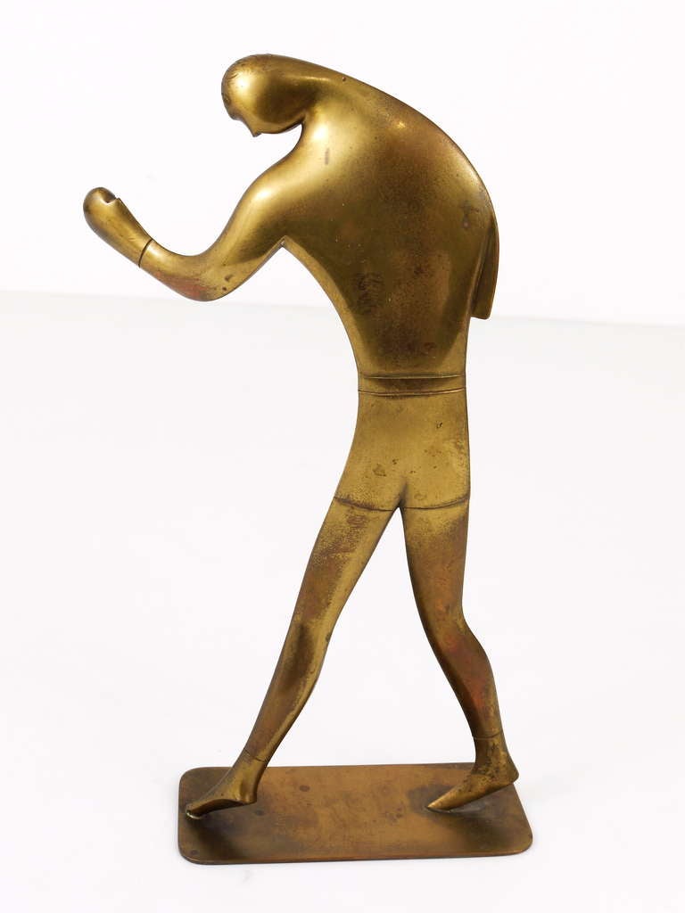 Mid-20th Century Rare Carl Auböck Art Deco Brass Sculpture 