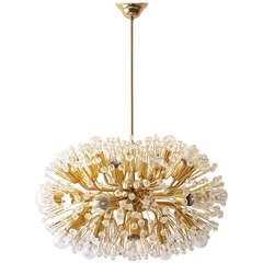 Huge Oval Gold-Plated Blowball Sputnik in the Manner of Emil Stejnar, Nikoll 4