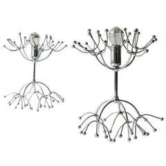 Pair Italian Sputnik Side Lamps Table Lamps from the 1960's 9