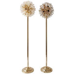  Emil Stejnar Blowball Sputnik Brass Floor Lamp by Nikoll, Austria