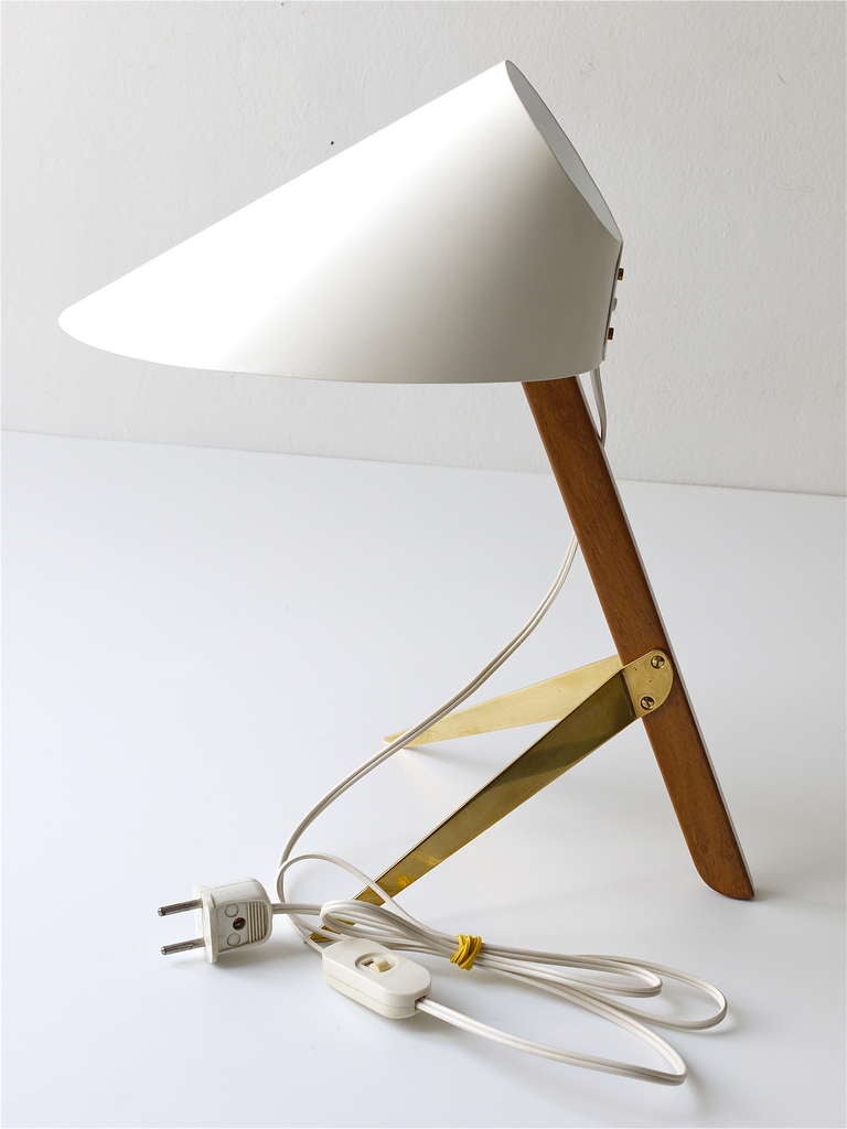 Kalmar Vienna Table Lamp "Billy" With White Cone Lampshade
