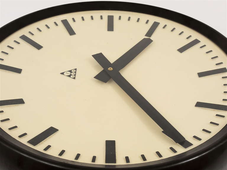 Very Big Bakelite Industrial Train Station Wall Clock 3