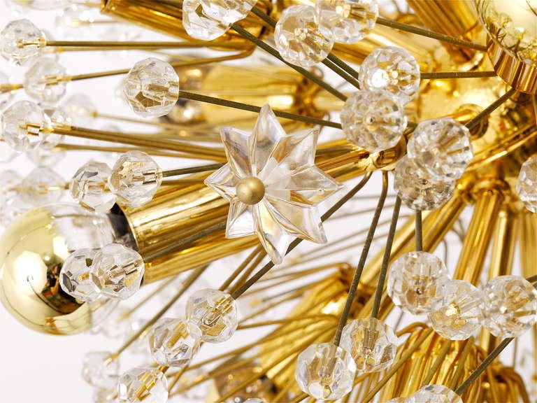 20th Century Viennese Gold-Plated Blowball Chandelier by Emil Stejnar Rupert Nikoll Vienna