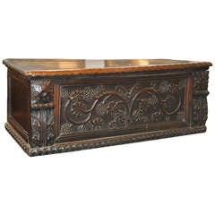 An Italian 16th Century Carved Chest