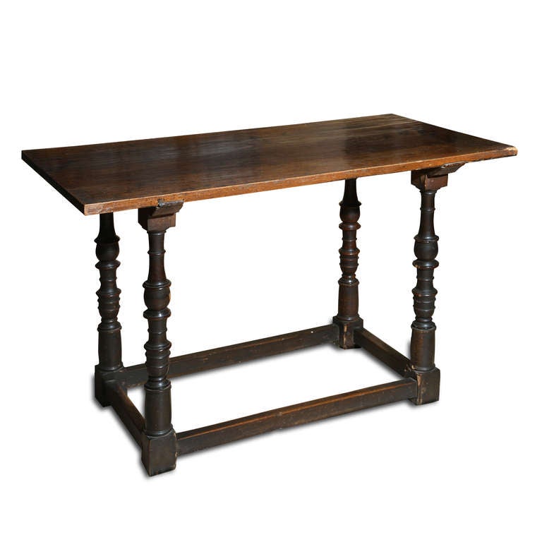 A Pair of 17th Century Italian Tables a " Rocchetto"