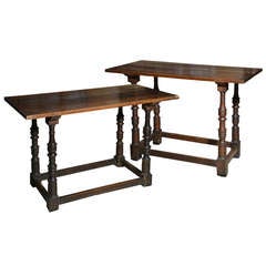 A Pair of 17th Century Italian Tables a " Rocchetto"