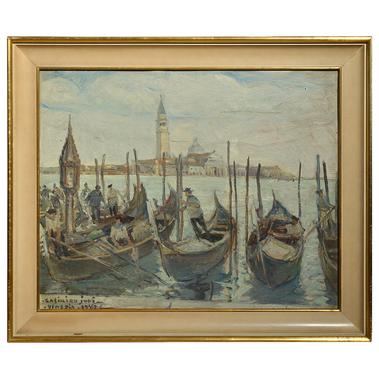 Jodi Casimiro Painting of "View of Venice with the San Giorgio Maggiore Church" For Sale