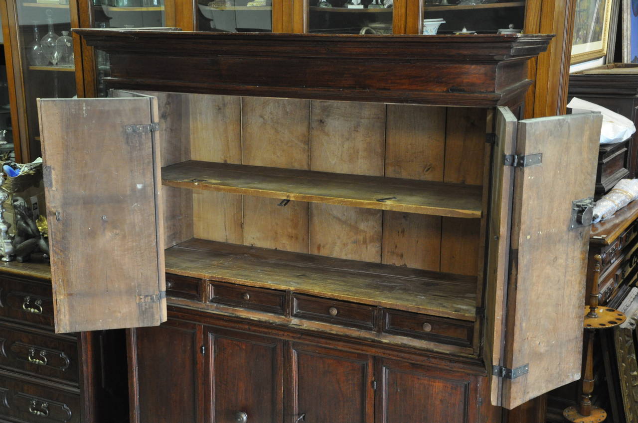 Walnut 17th Century Cupboard Library, Emilia Romagna, Italy For Sale