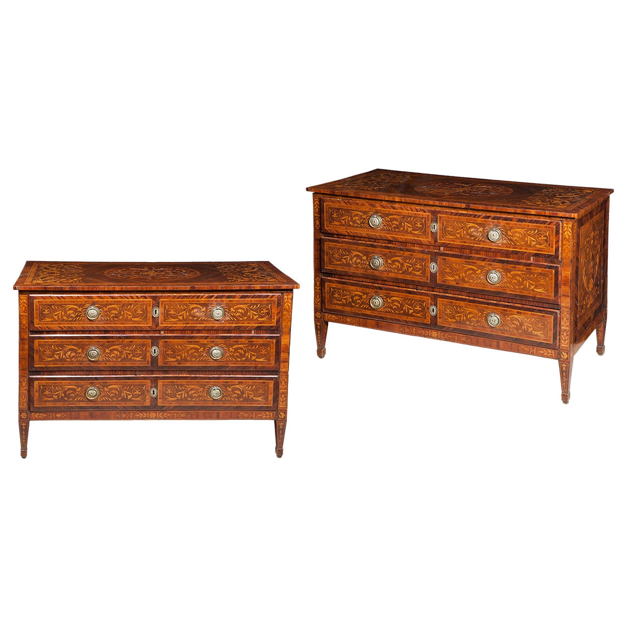 Pair of Italian Commodes, 18th Century For Sale