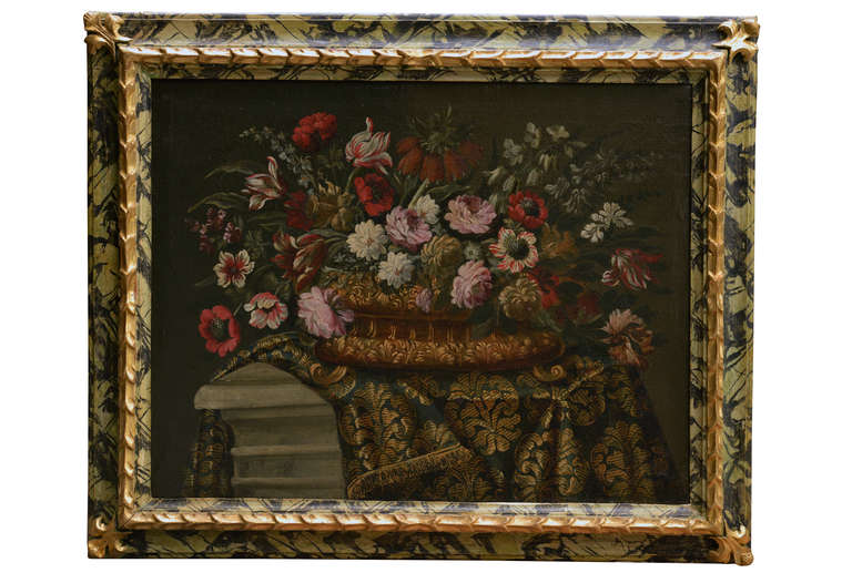 Set of Four Italian Still Life Paintings, circa 17th Century