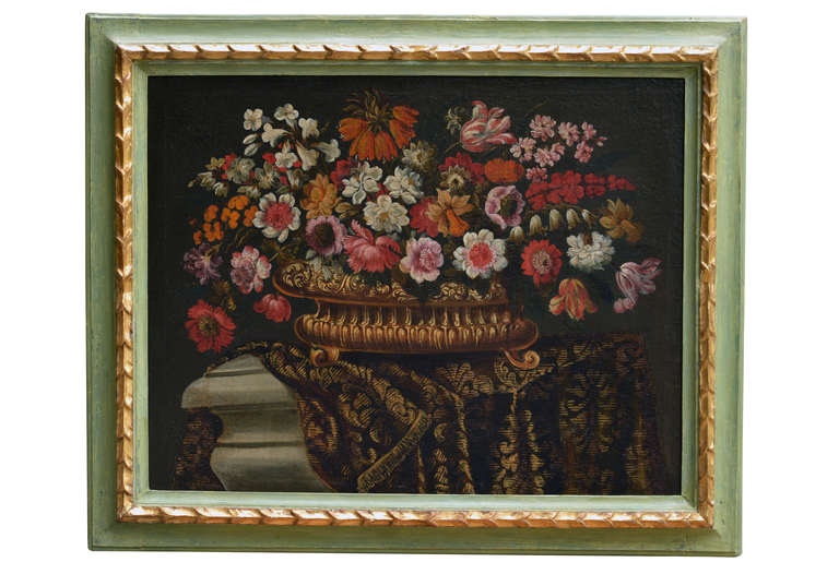 Rococo Set of Four Italian Still Life Paintings, circa 17th Century For Sale