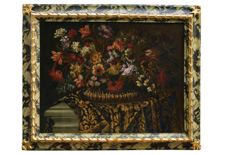 Set of Four Italian Still Life Paintings, circa 17th Century In Excellent Condition For Sale In Formigine Modena, IT