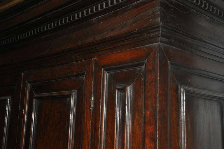 Baroque A 17th Century Italian Walnut Side Cabinet For Sale