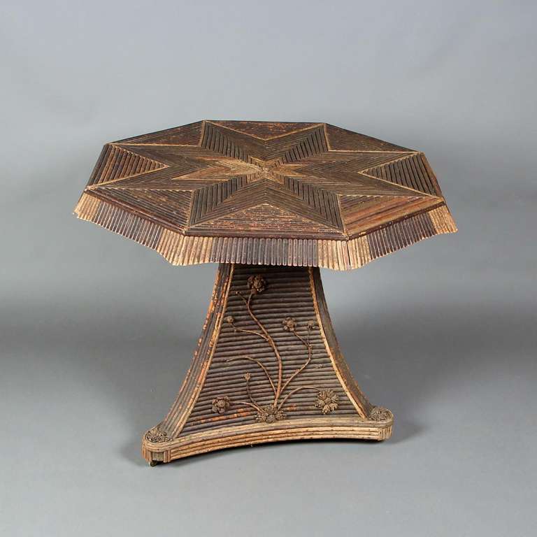 19th Century Rustic Twig Table