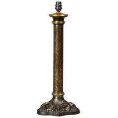 A 19th Century Decorated Bronze Lamp