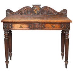 Antique Painted Gothic Console Table