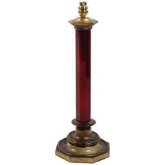 Antique Ruby Red Glass Lamp