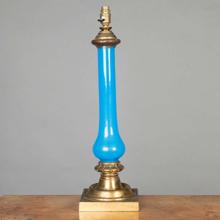 Blue Glass Lamp