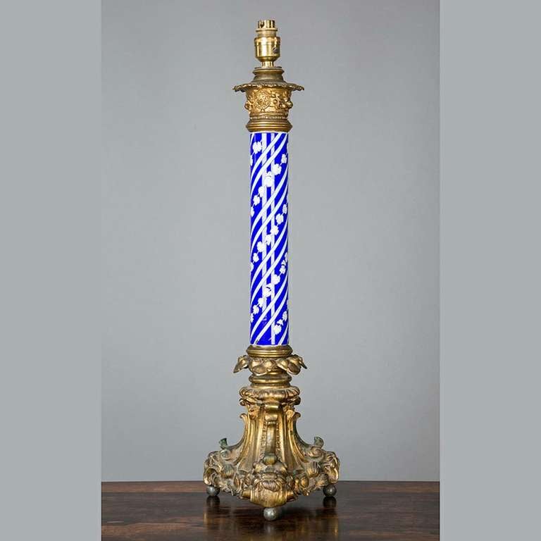 Blue Glass Lamp