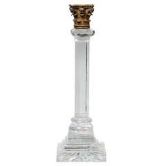 19th Century Glass Corinthium Column Lamp