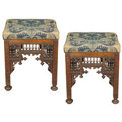 Pair of Anglo Indian Stools