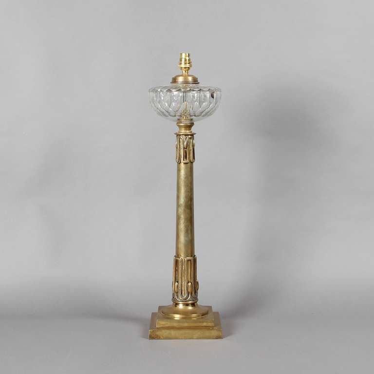 Brass Column Lamp
