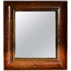 19th Century Small Biedermeier Mahogany Mirror
