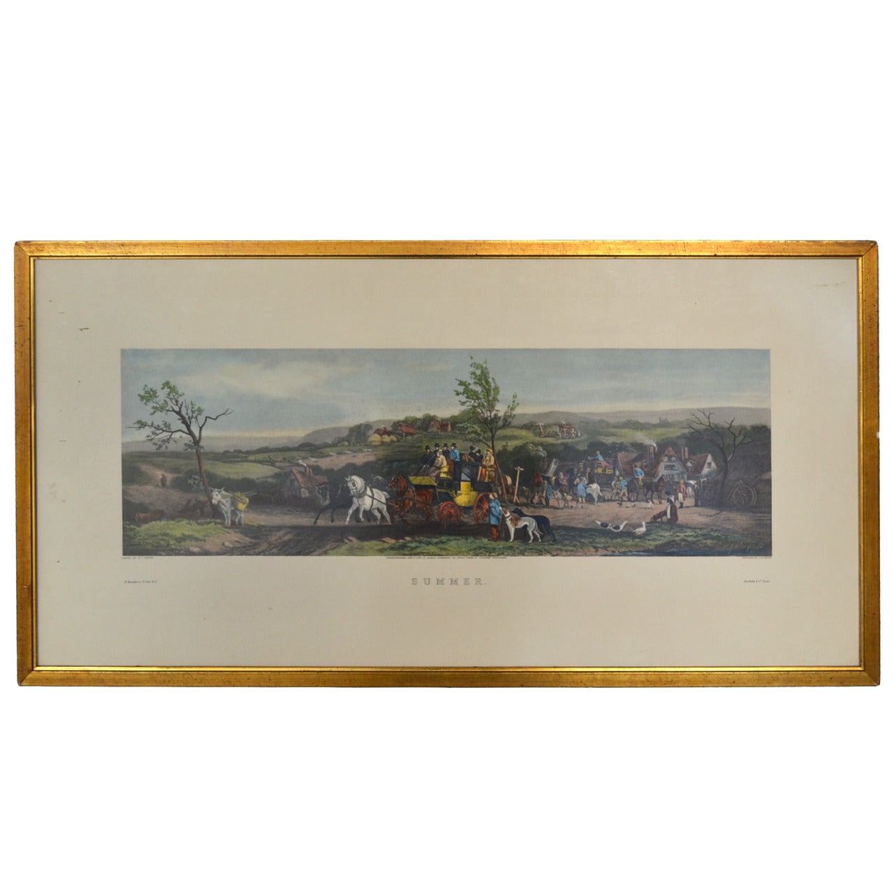 Set of 19th Century Framed Chromolithographs of the Four Seasons For Sale