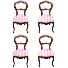 Set of Four 19th Century Dutch Mahogany Side Chairs