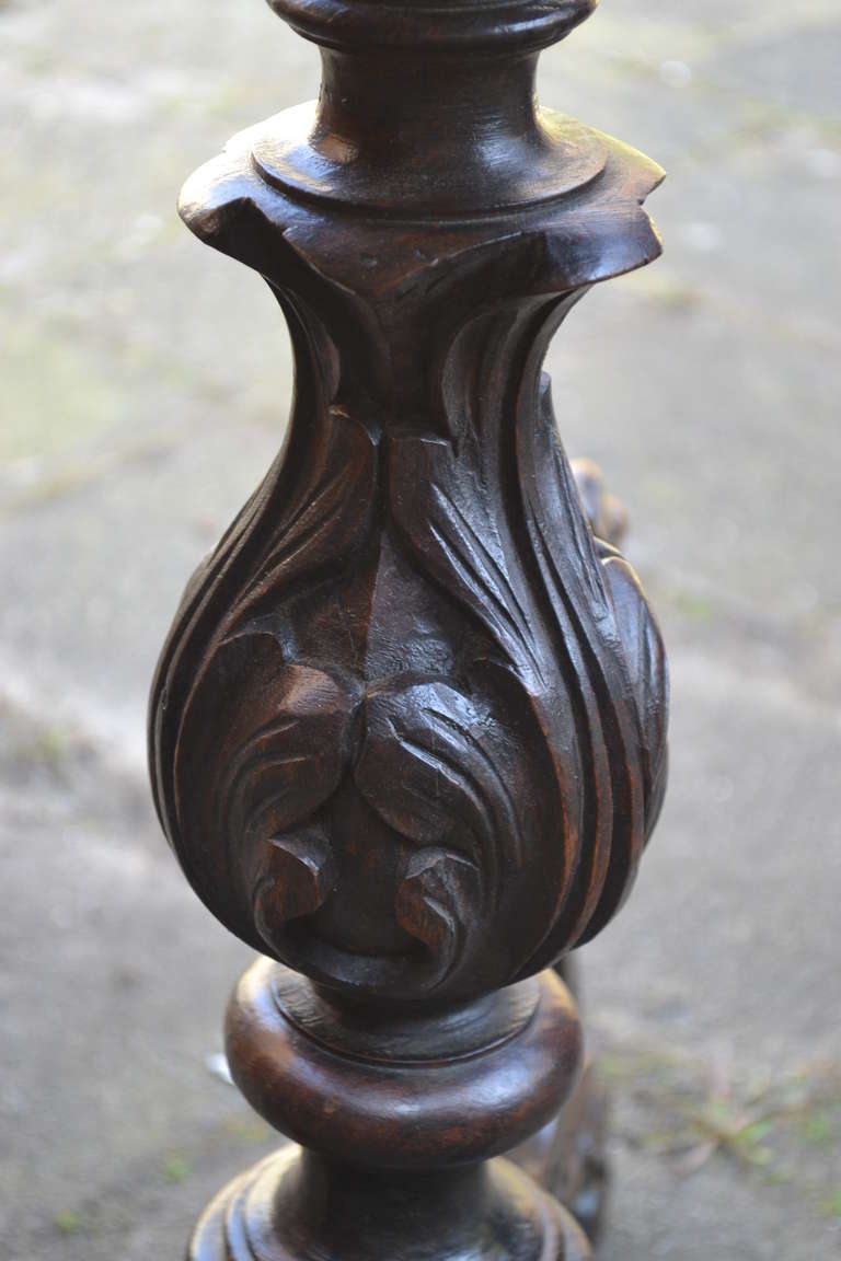 Hand-Carved Grand Tour 19th Century Black Forest Smoker's Table For Sale