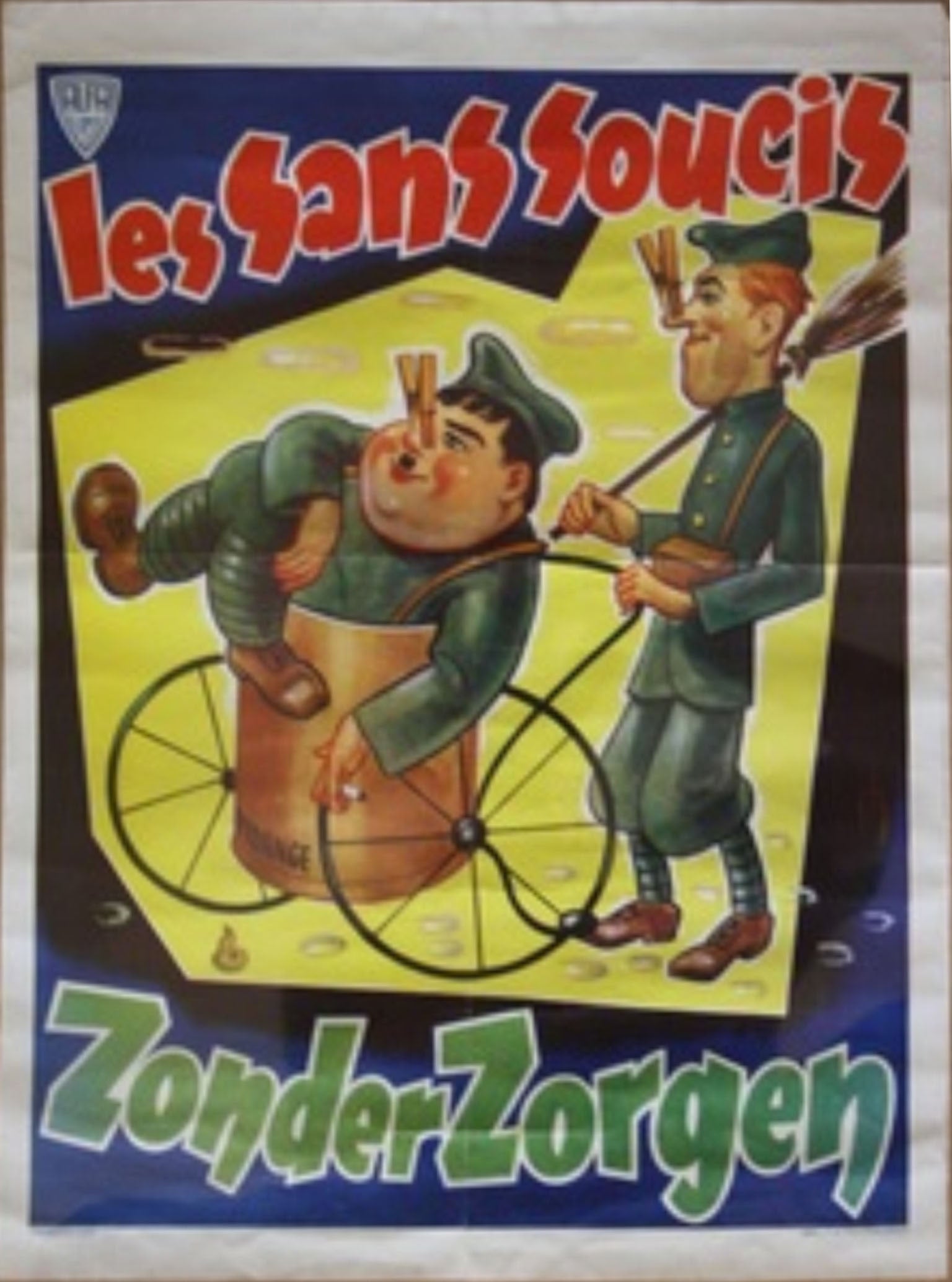 Attractive 1936 Film Poster, Stan Laurel and Oliver Hardy For Sale