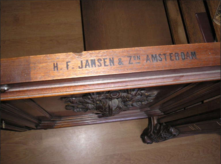 Dutch Masonic Marble-Top Illustration or Print Cabinet, Signed In Excellent Condition For Sale In Werkendam, NL