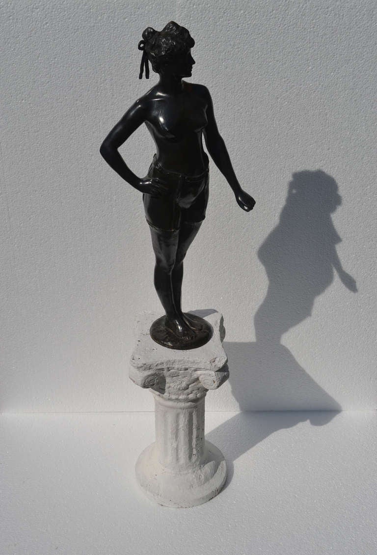 Bronze of a Young Woman by Swedish Sculptor Carl Milles