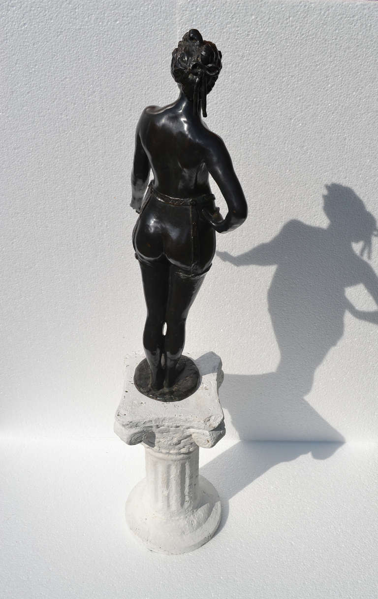 Cast Bronze of a Young Woman by Swedish Sculptor Carl Milles For Sale