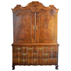 Antique 18th Century Dutch Walnut Armoire