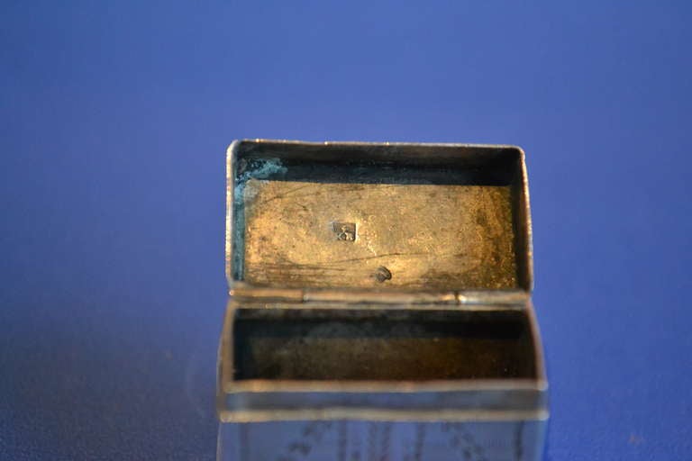 Hand-Crafted Rare Dutch Silver Snuff-Box in the Form of a Cabinet For Sale