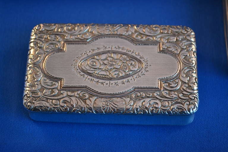 19th Century Four Dutch Antique Silver Tobacco or Snuff Boxes For Sale