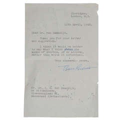 Document Signed by Eleanor Roosevelt, Dated 12th April, 1948