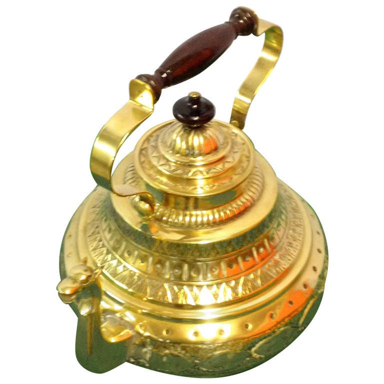 18th Century Dutch Brass Water Kettle For Sale at 1stDibs