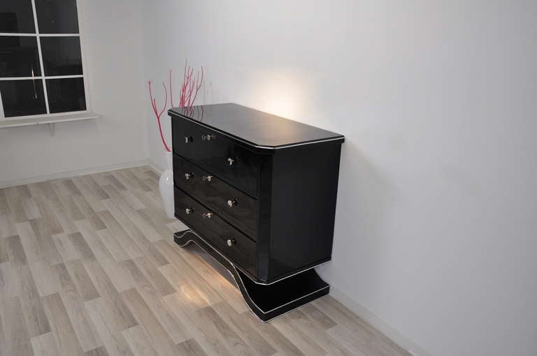Modern Black Chest of Drawers For Sale