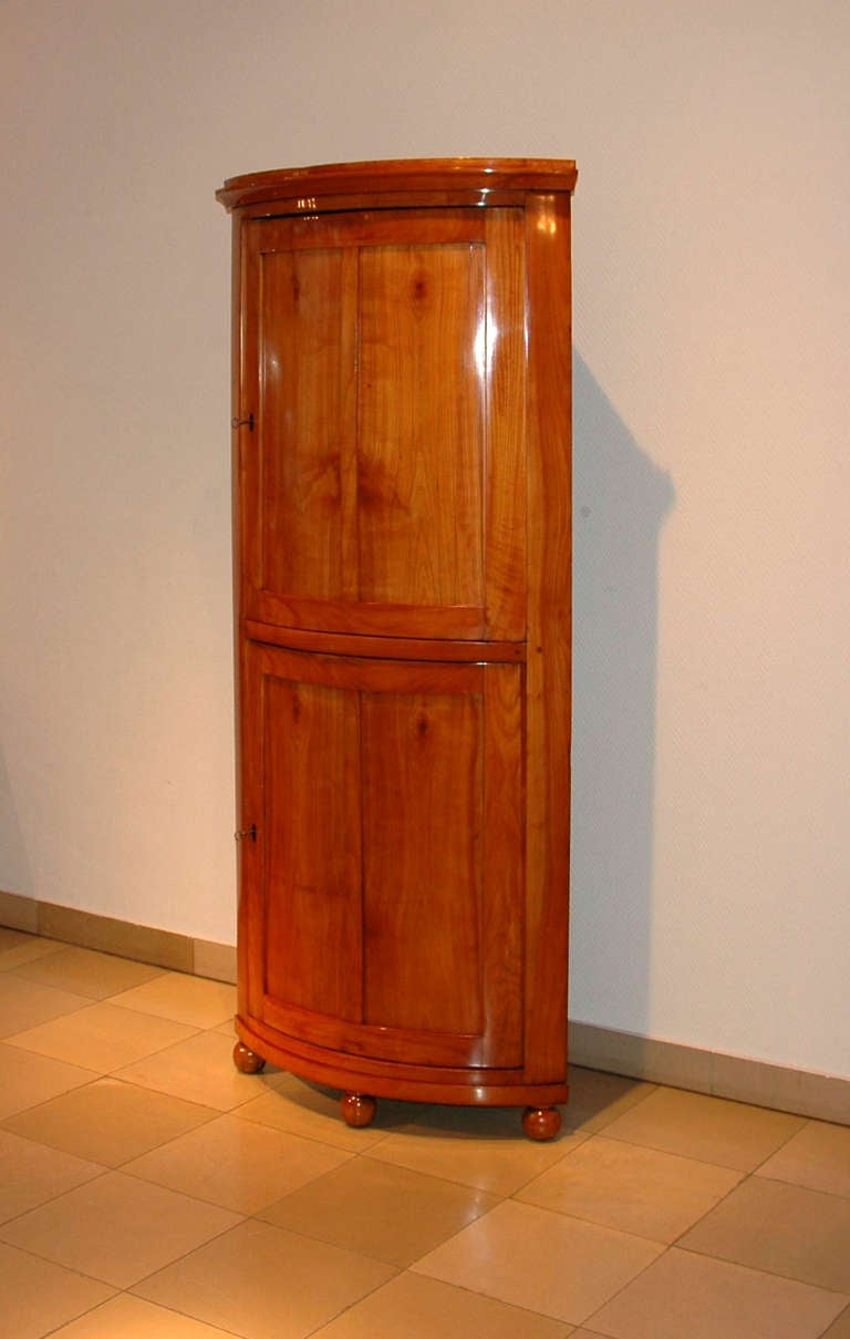 German Biedermeier Corner Cabinet Made Of Cherry Wood 1830