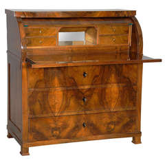 Beautiful Biedermeier Cylinder Secretary 1820