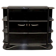 Art Deco Dry Bar in High Gloss Black 3
