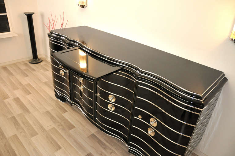 Art Deco Sideboard Chrome Liner 1