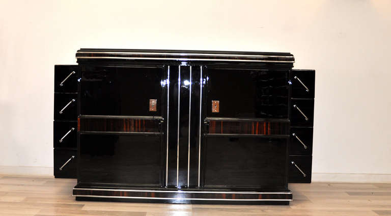 French Small Belgian Art Deco Sideboard For Sale