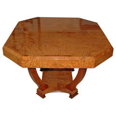 Amboyna Art Deco Table from France